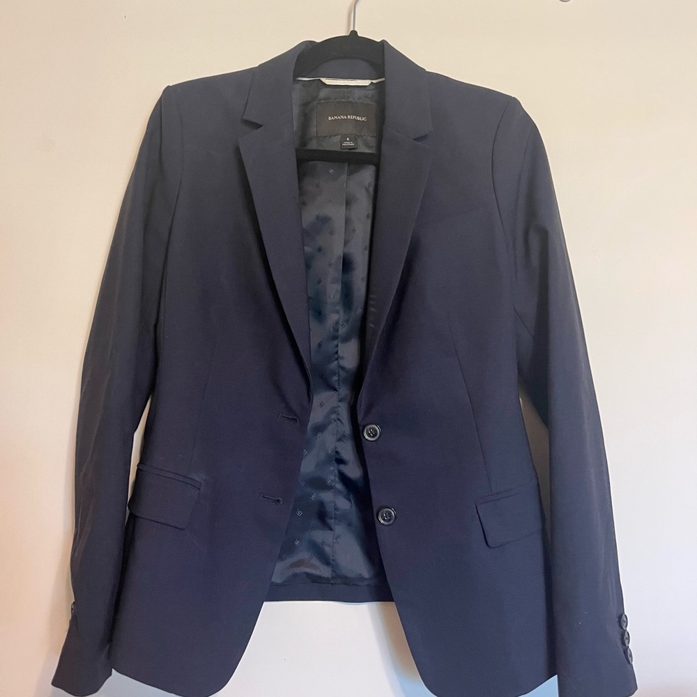Banana Republic navy blue blazer - 6
